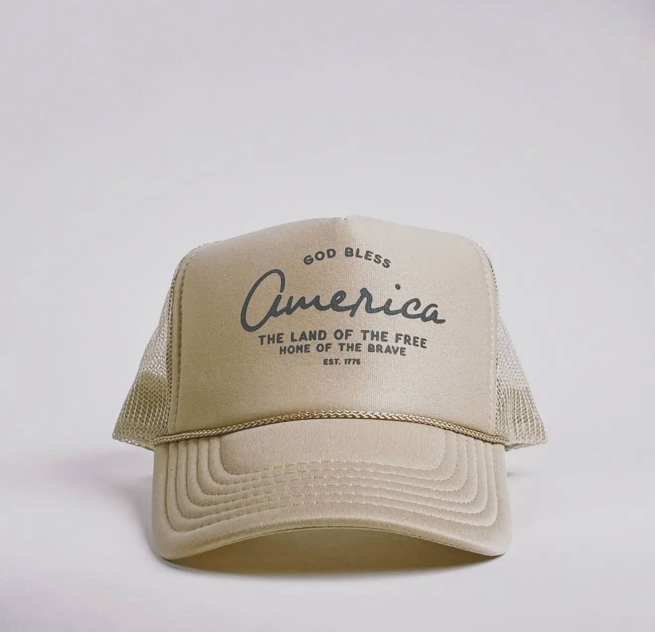 God Bless America - Land Of The Free Trucker Hat