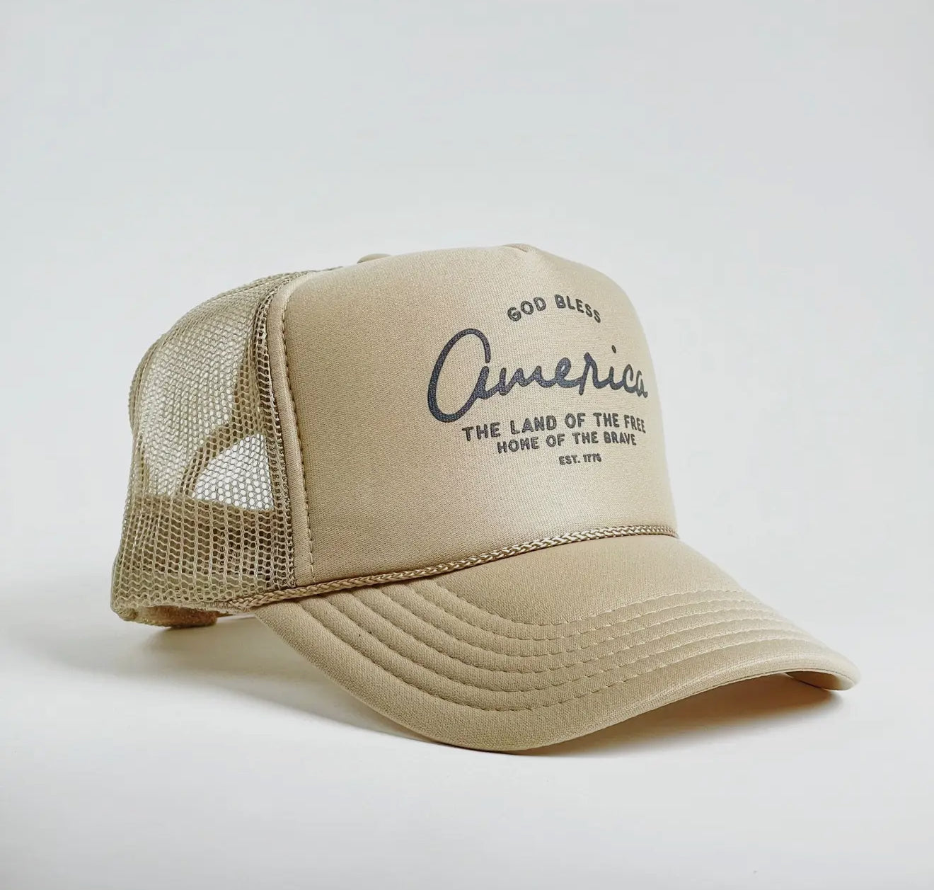 God Bless America - Land Of The Free Trucker Hat