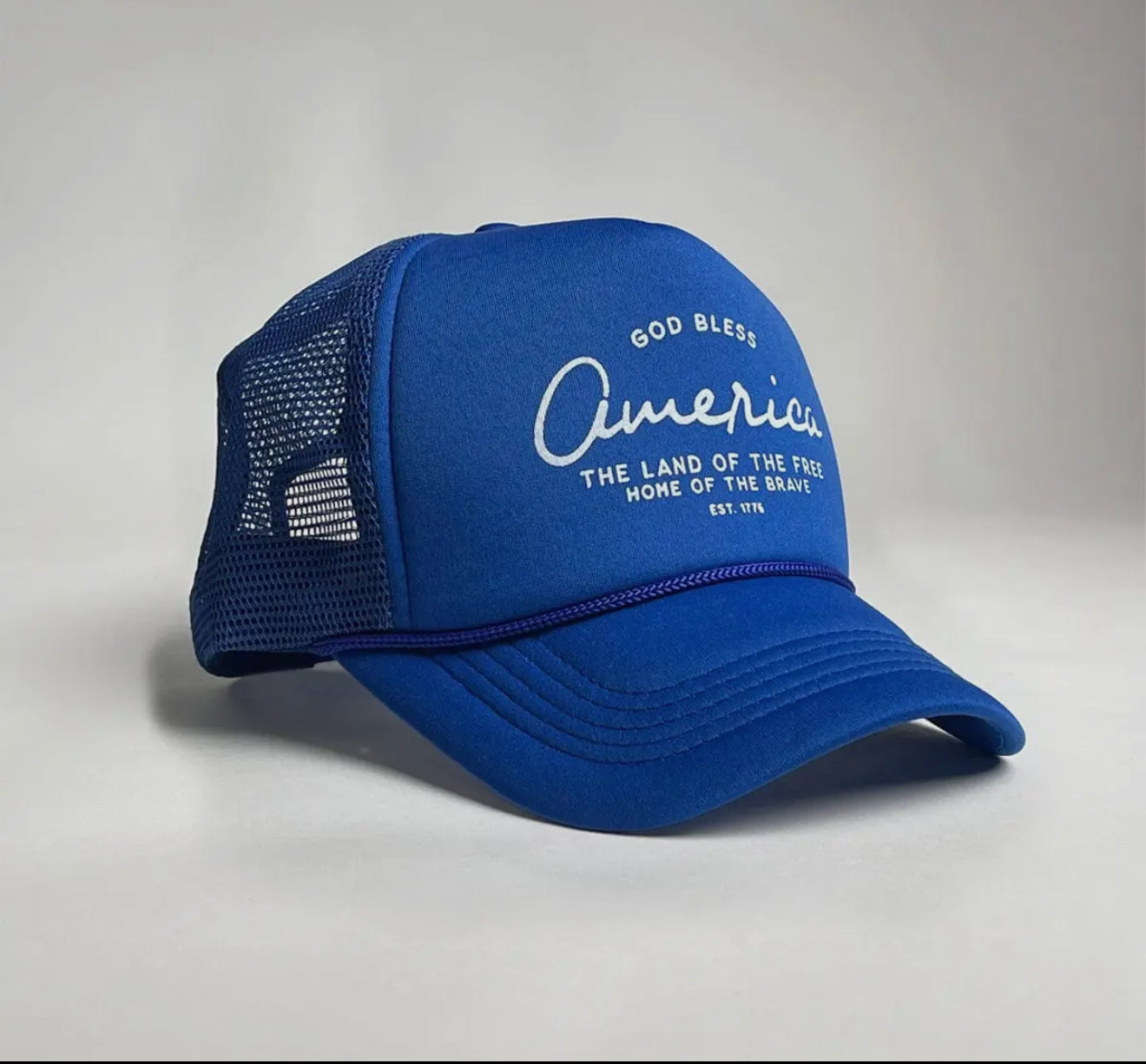 God Bless America - Land Of The Free Trucker Hat