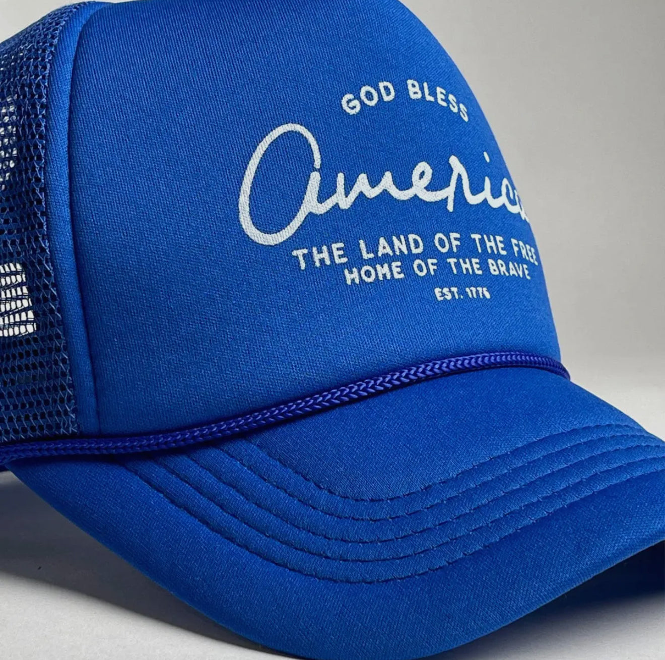 God Bless America - Land Of The Free Trucker Hat