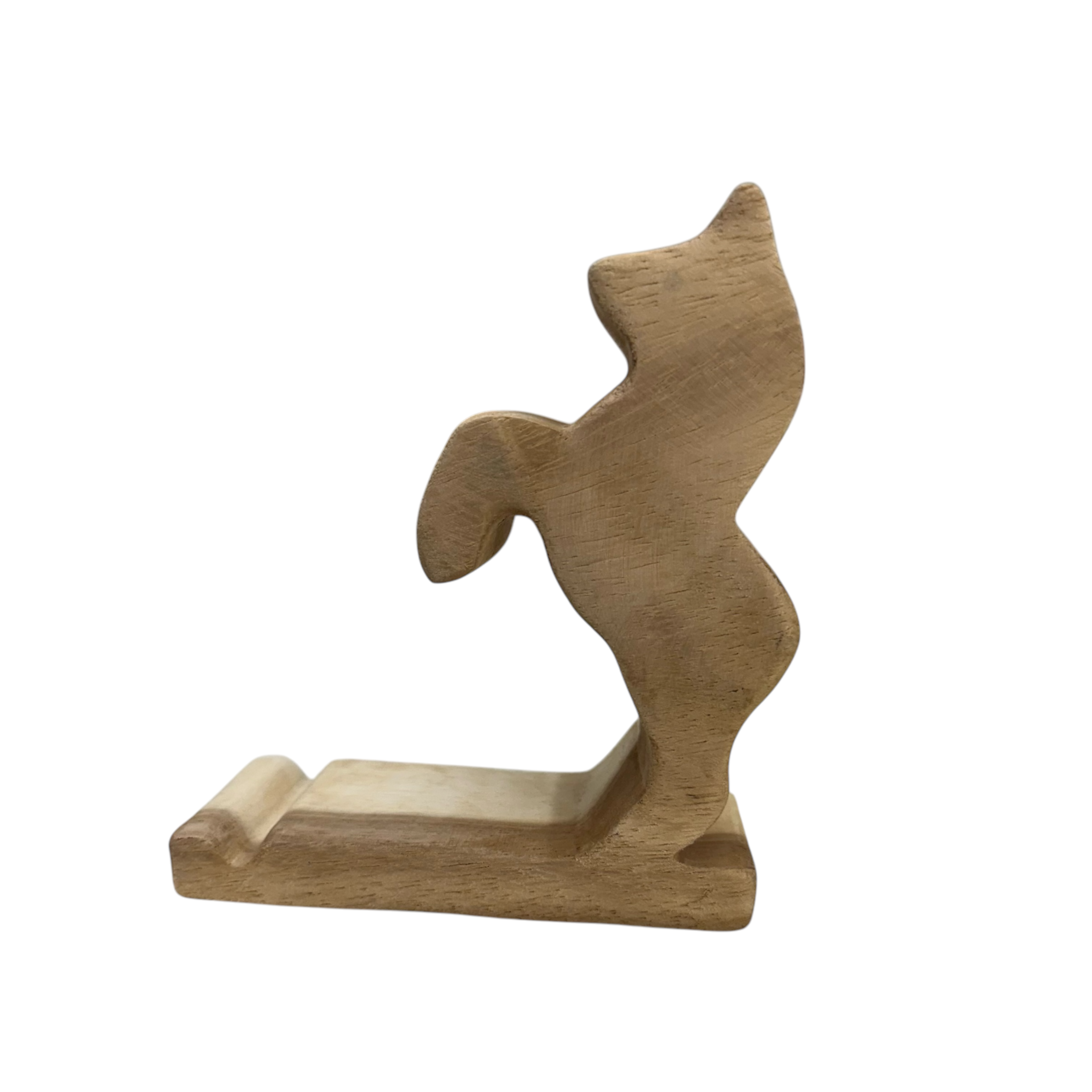 Wooden-standing-horse-phone-stand