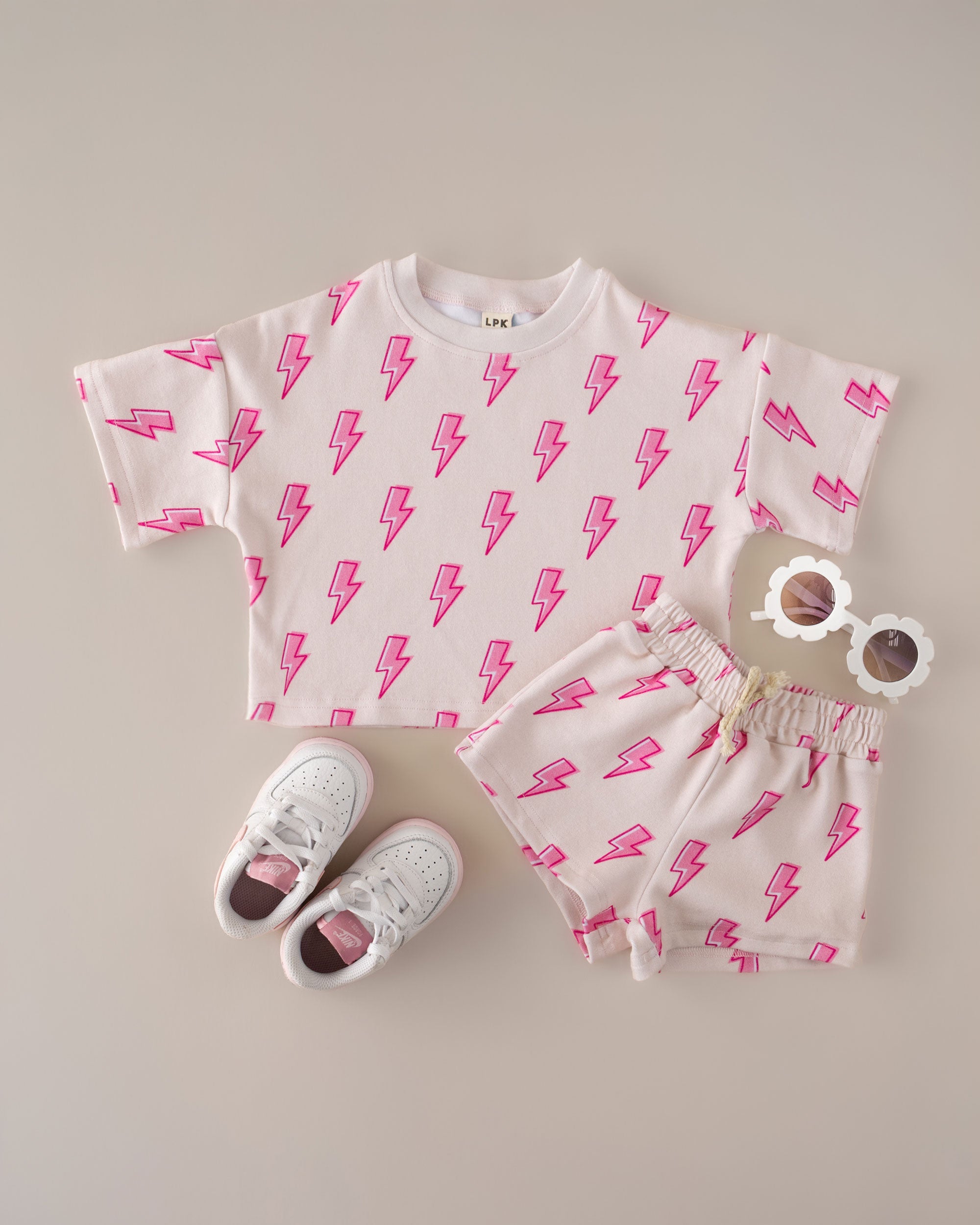 Shorts Set | Pink Bolts