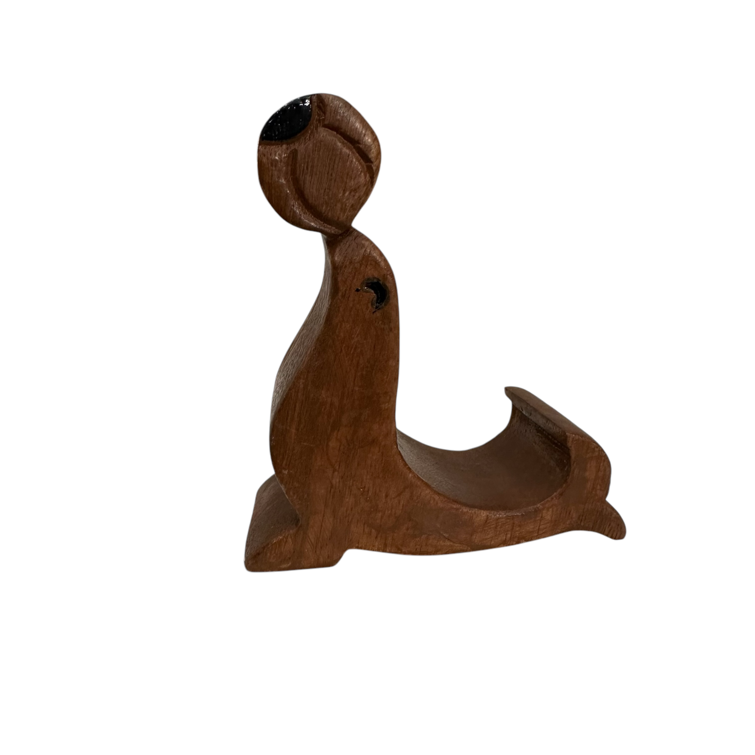 Wooden Seal Phone Holder (dark Oak)