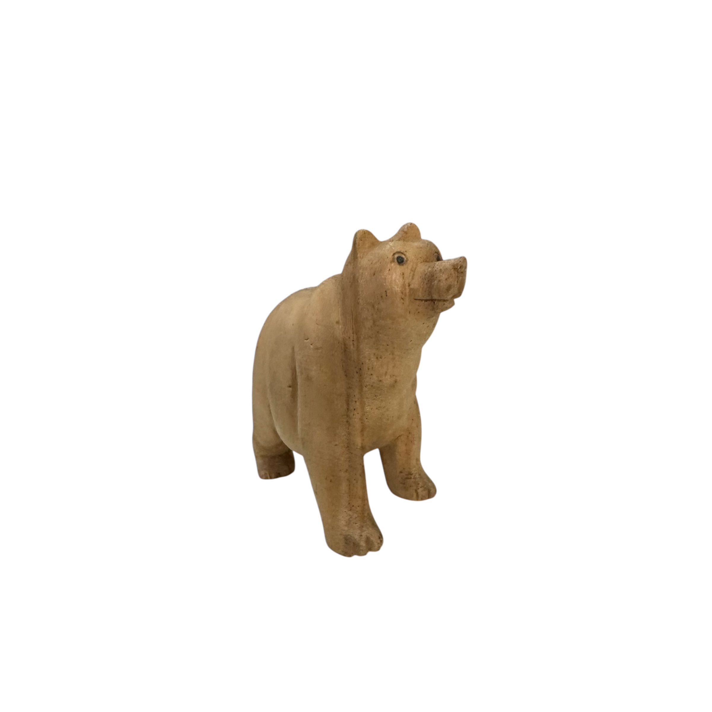 Wooden Polar Bear Decoration Figurine