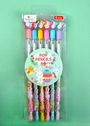 New Easter Sunday Stackable Multi Point Pencils - Set Of 6
