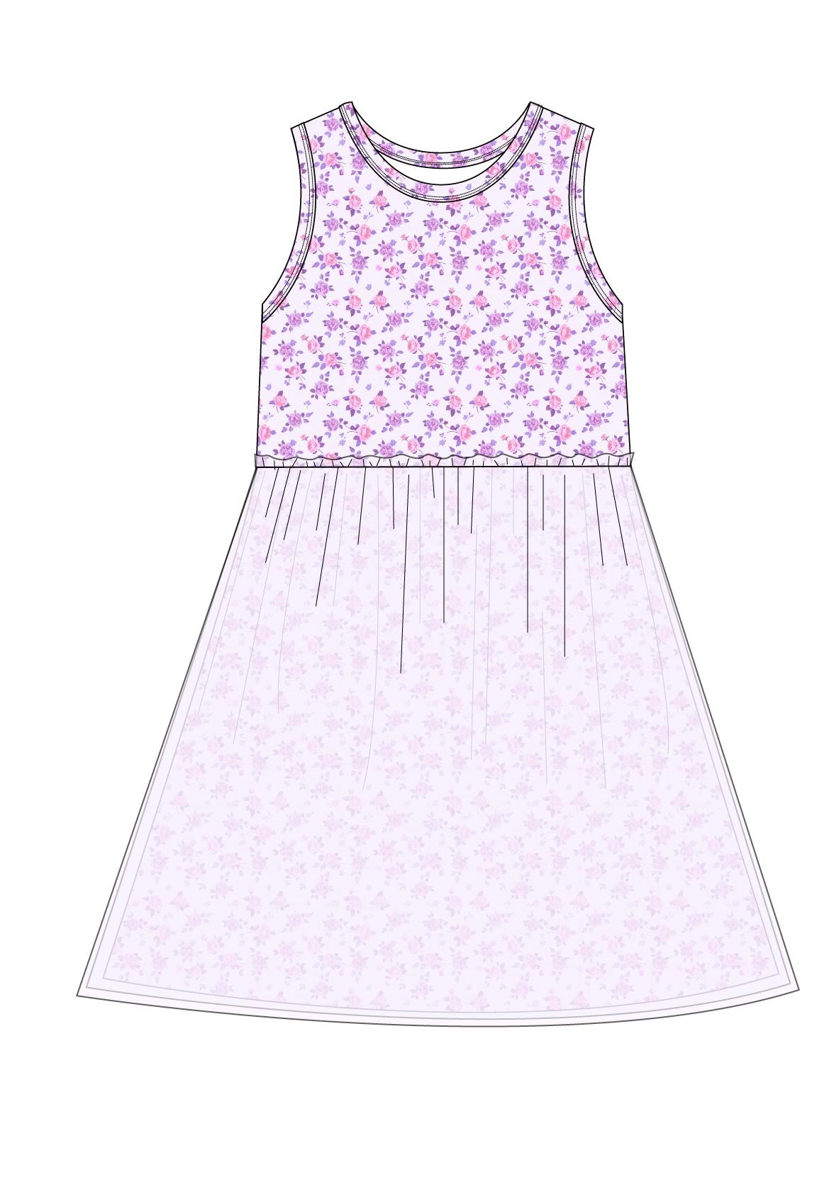 Kapri (ribbed) - Tulle Twirl Dress