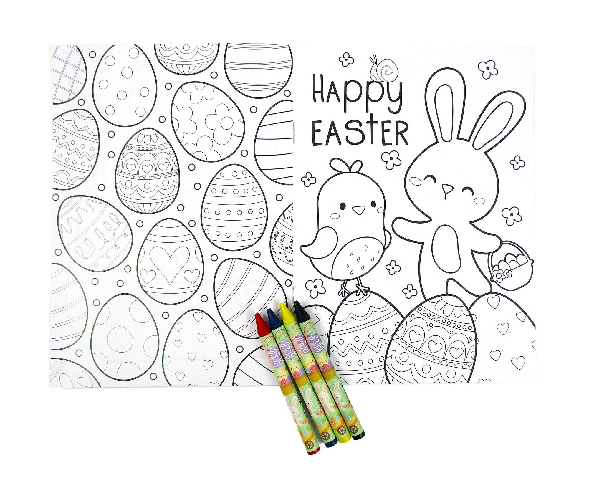 New Easter Sunday Coloring Books With Crayons Party Favors - Set Of 6 Or 12