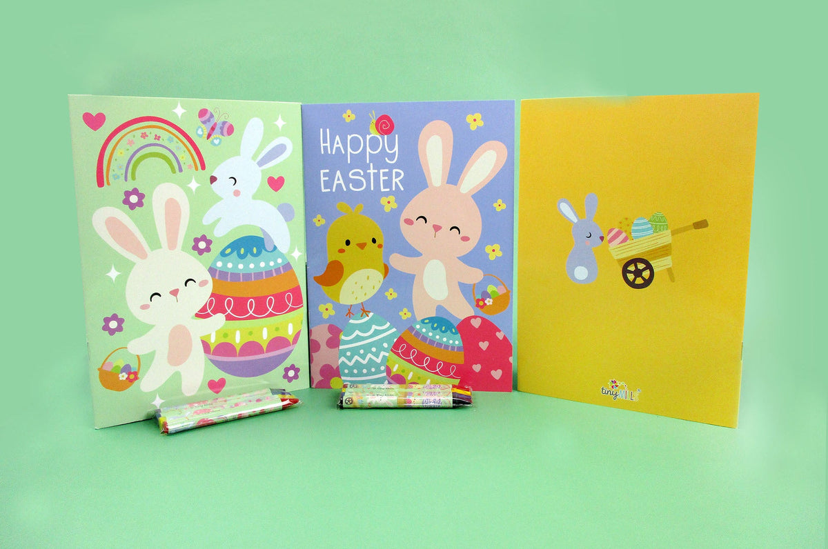 New Easter Sunday Coloring Books With Crayons Party Favors - Set Of 6 Or 12
