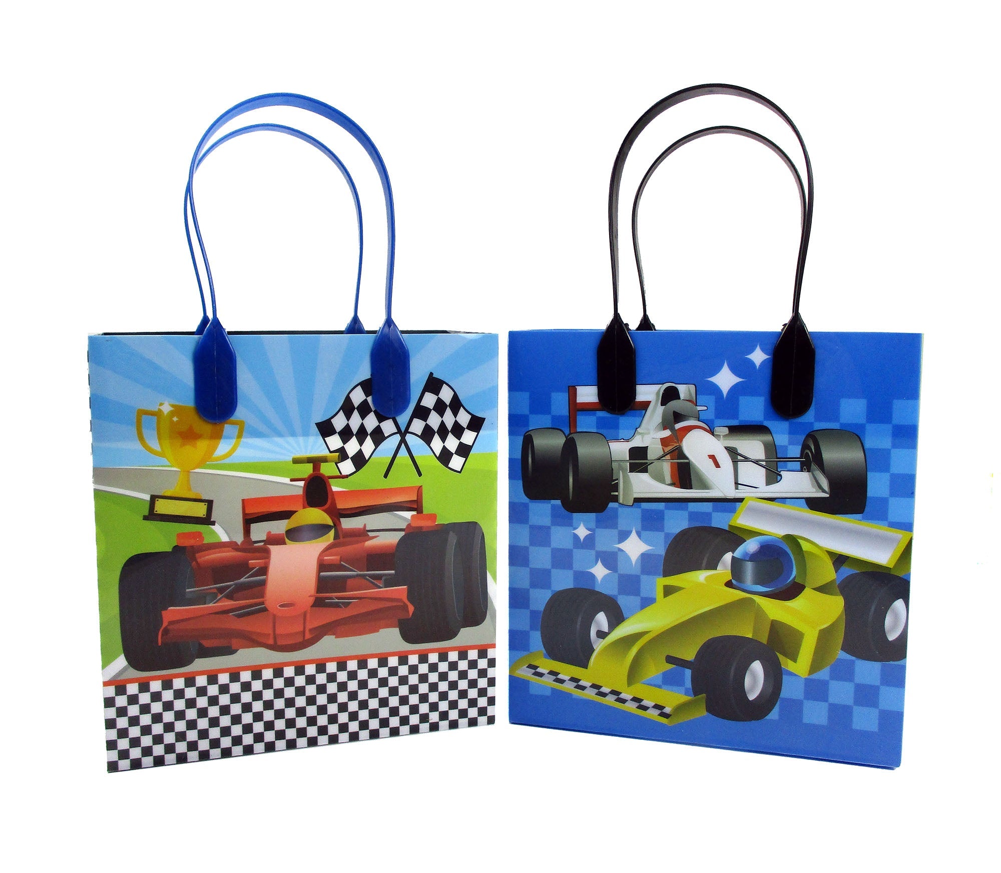 Race Car Party Favor Treat Bags - Set Of 6 Or 12