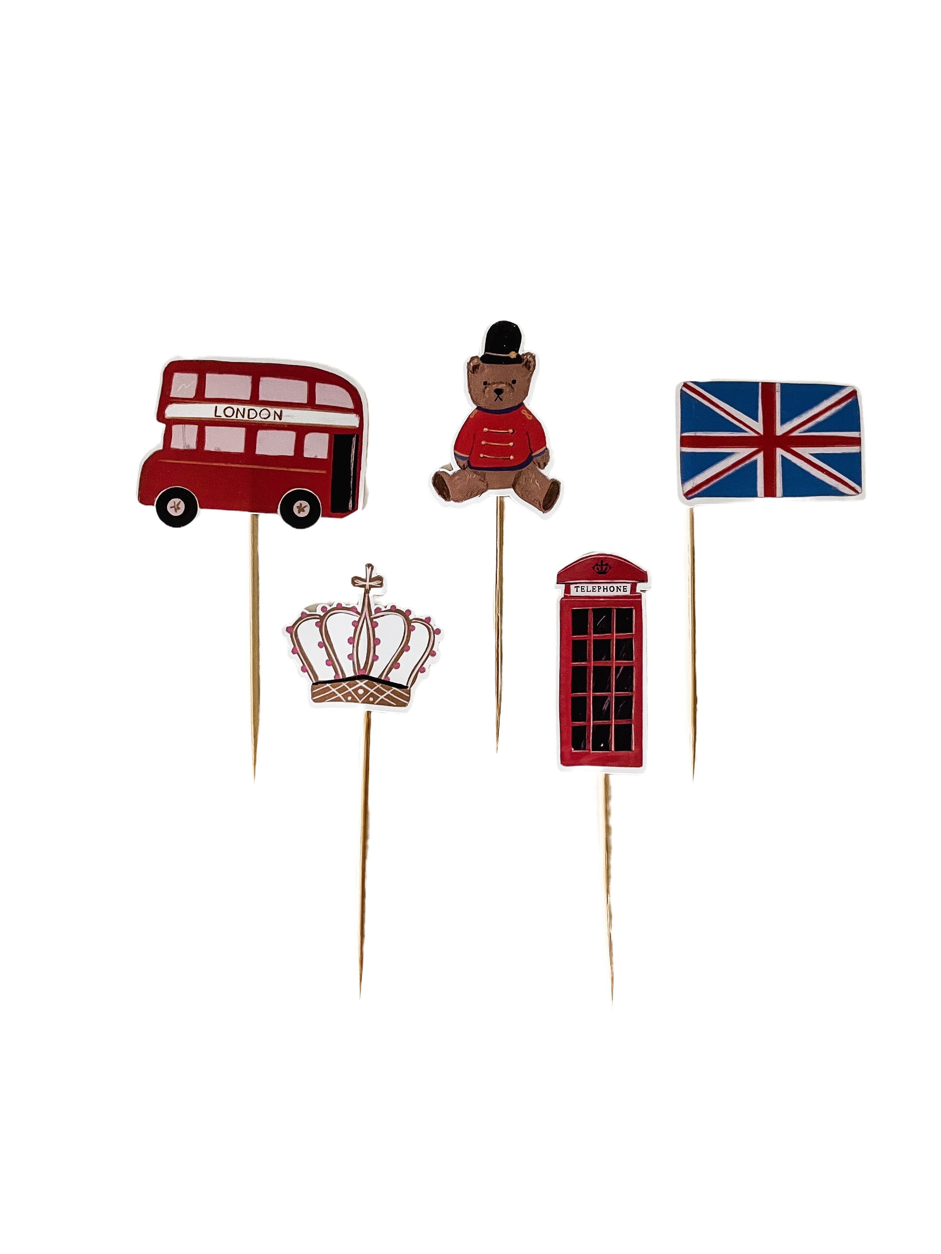 London Cupcake Toppers