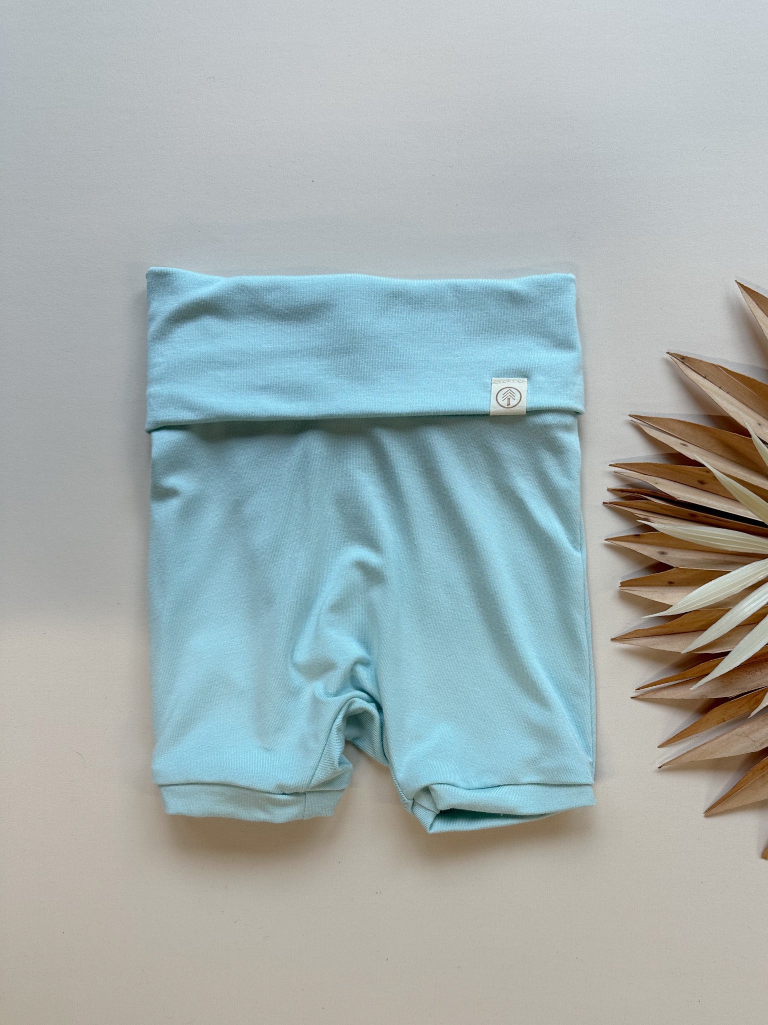 Fold-over Shorties | Baby & Toddler | Luxury Bamboo | Caribbean Blue