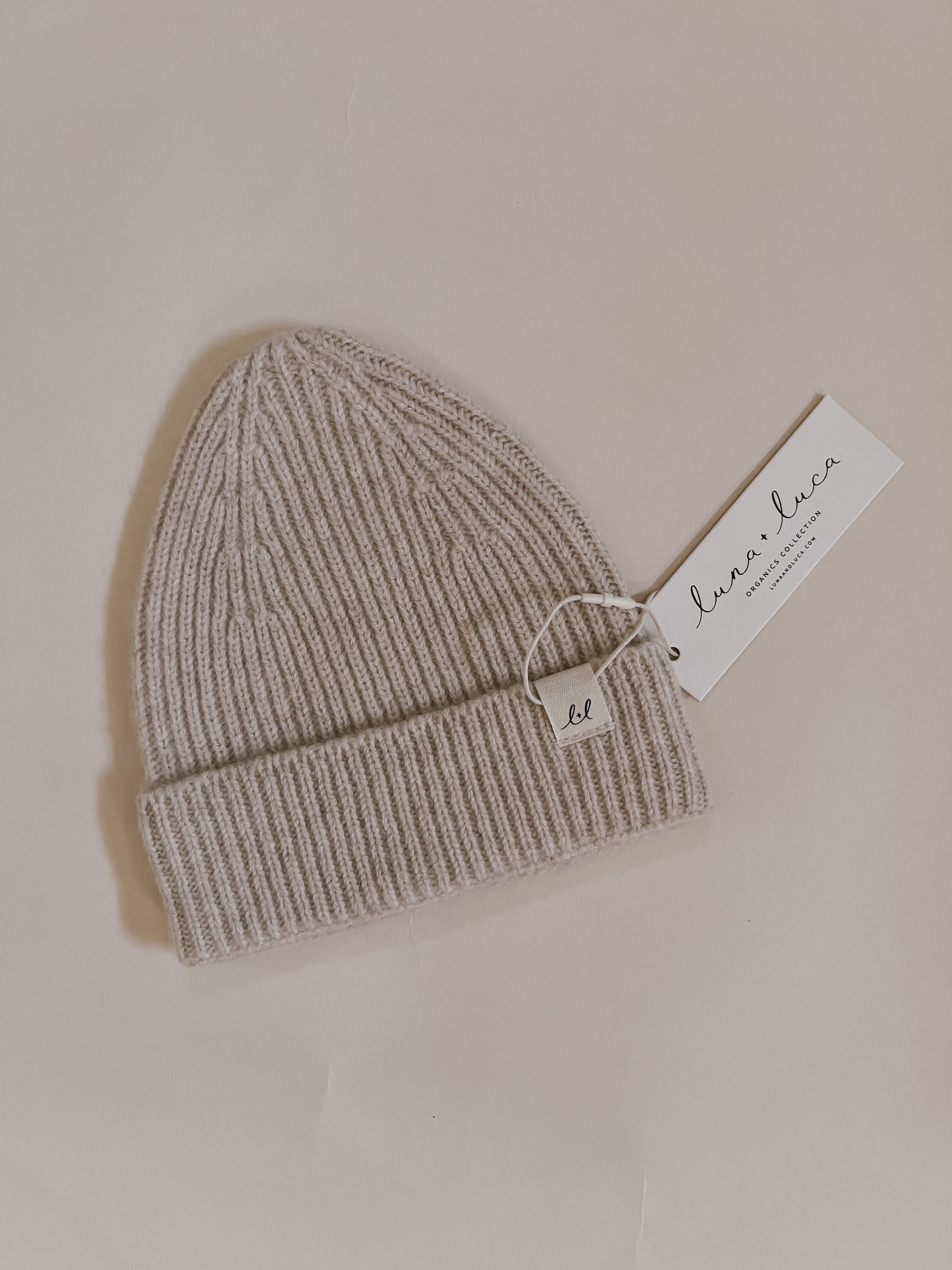 Luna + Luca Merino Wool Baby Beanie - Sand