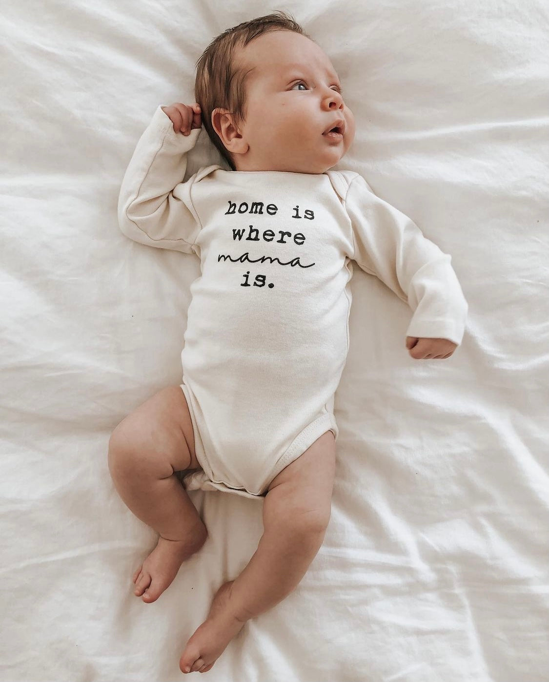 Home Is Where Mama Is - Long Sleeve Organic Bodysuit