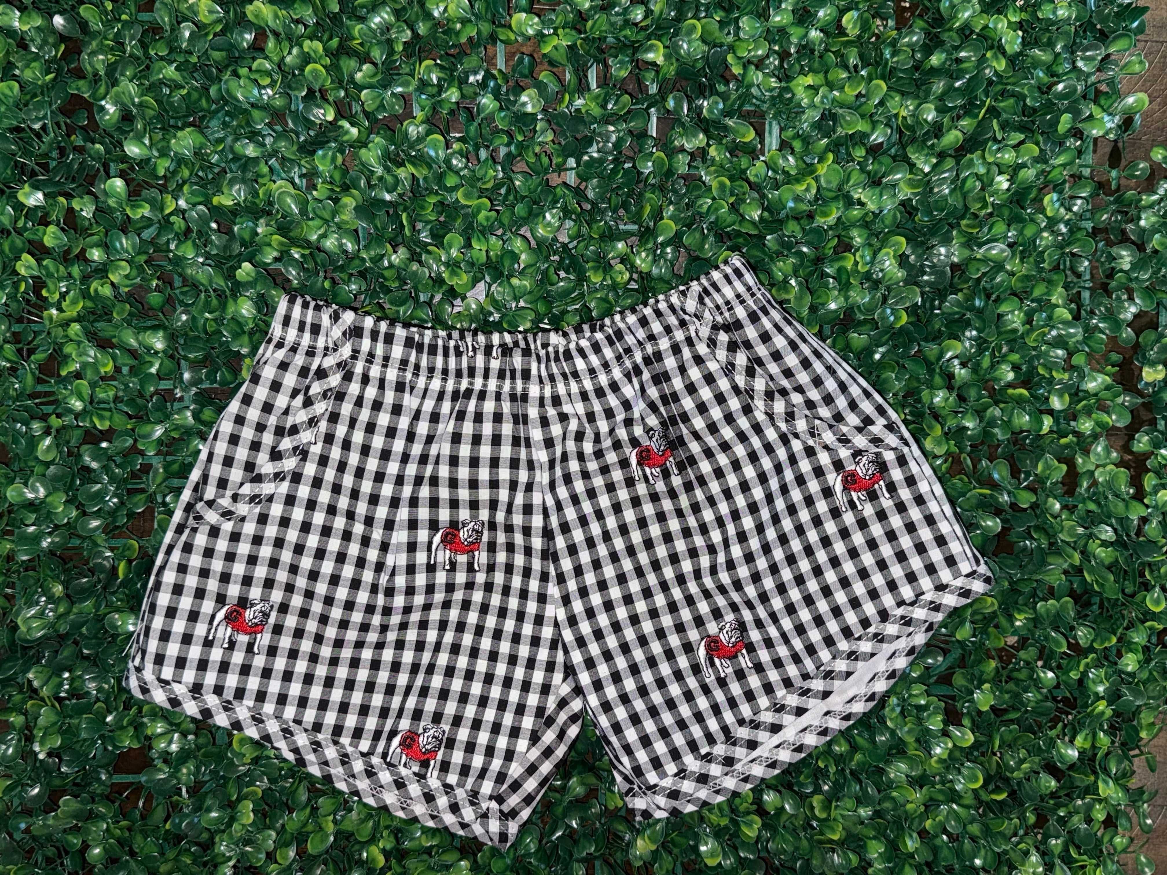 Uga Bulldog Black And White Shorts