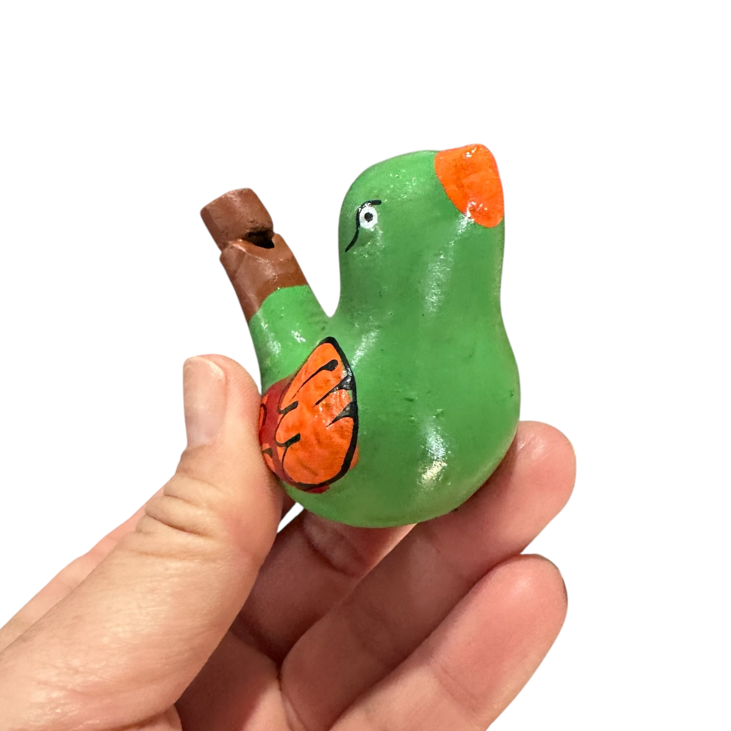 Clay Water Whistle Bird (light Green)