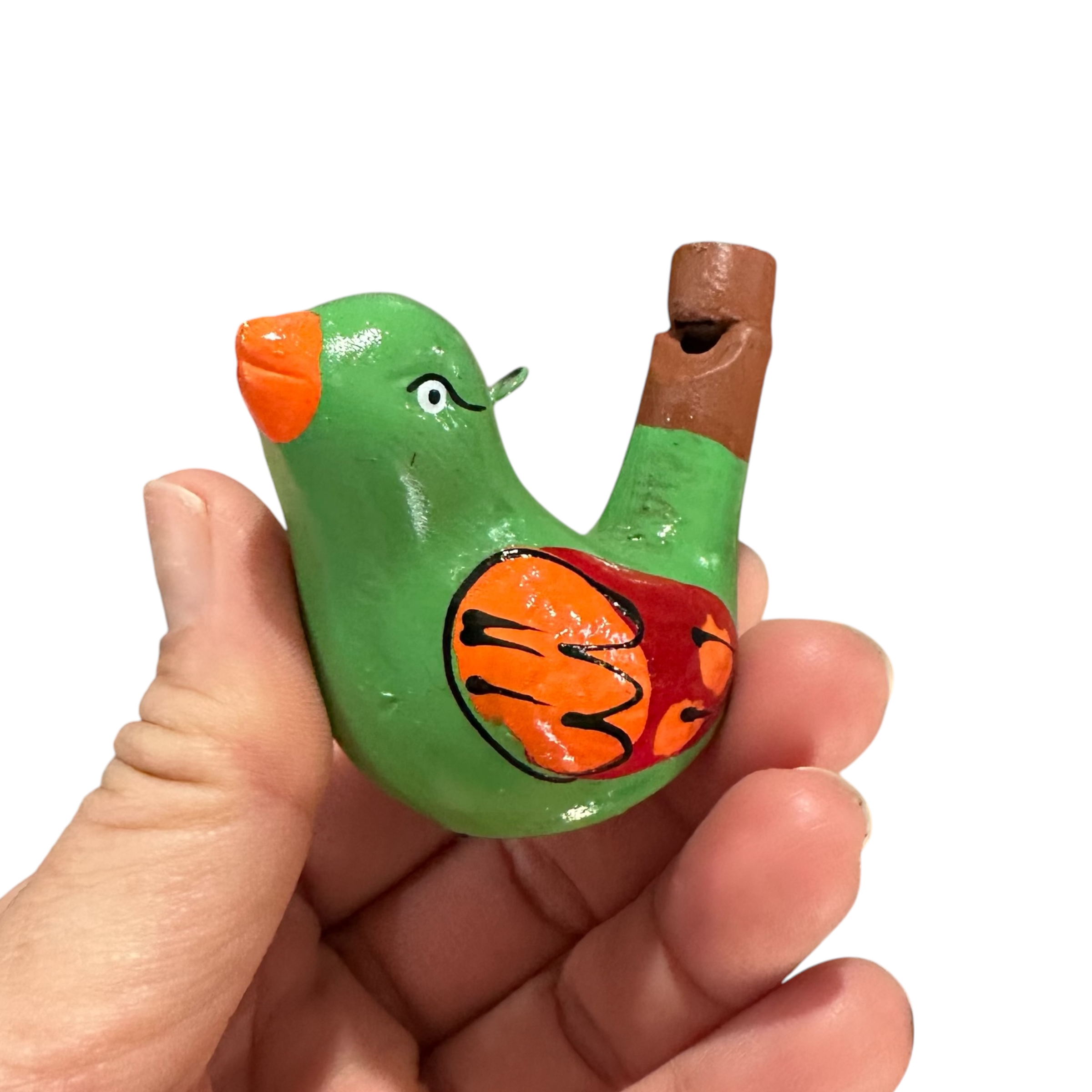 Clay Water Whistle Bird (light Green)