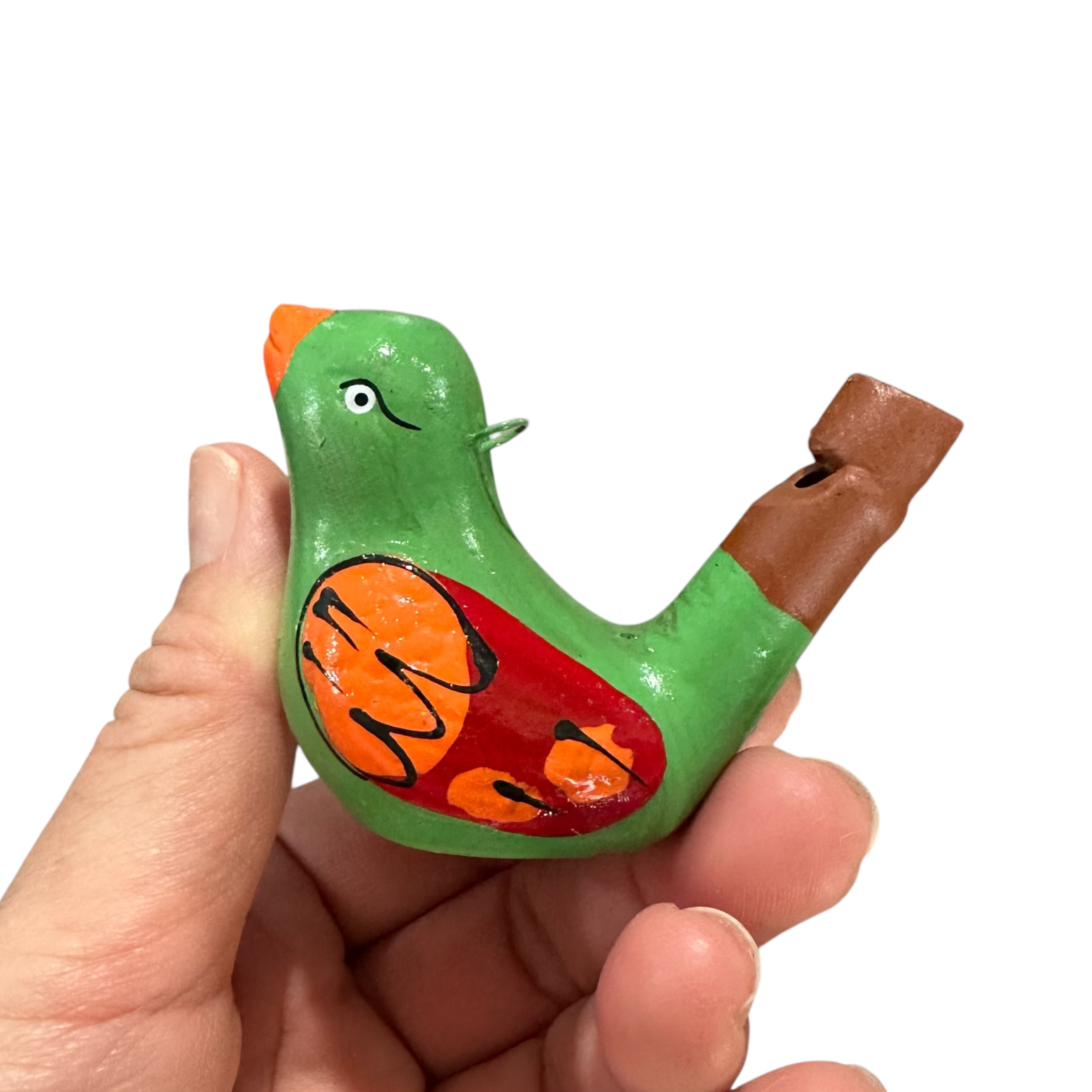 Clay Water Whistle Bird (light Green)