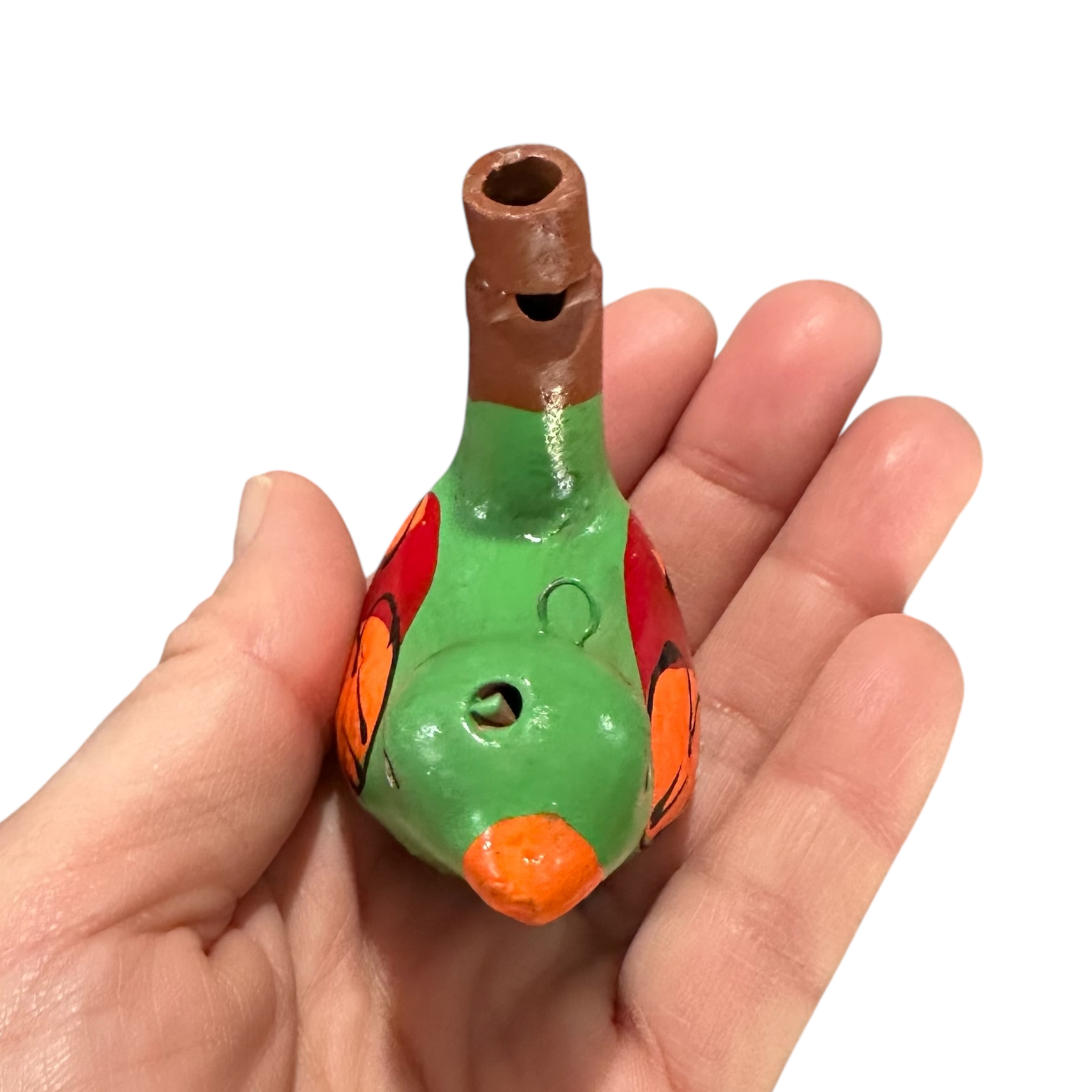 Clay Water Whistle Bird (light Green)