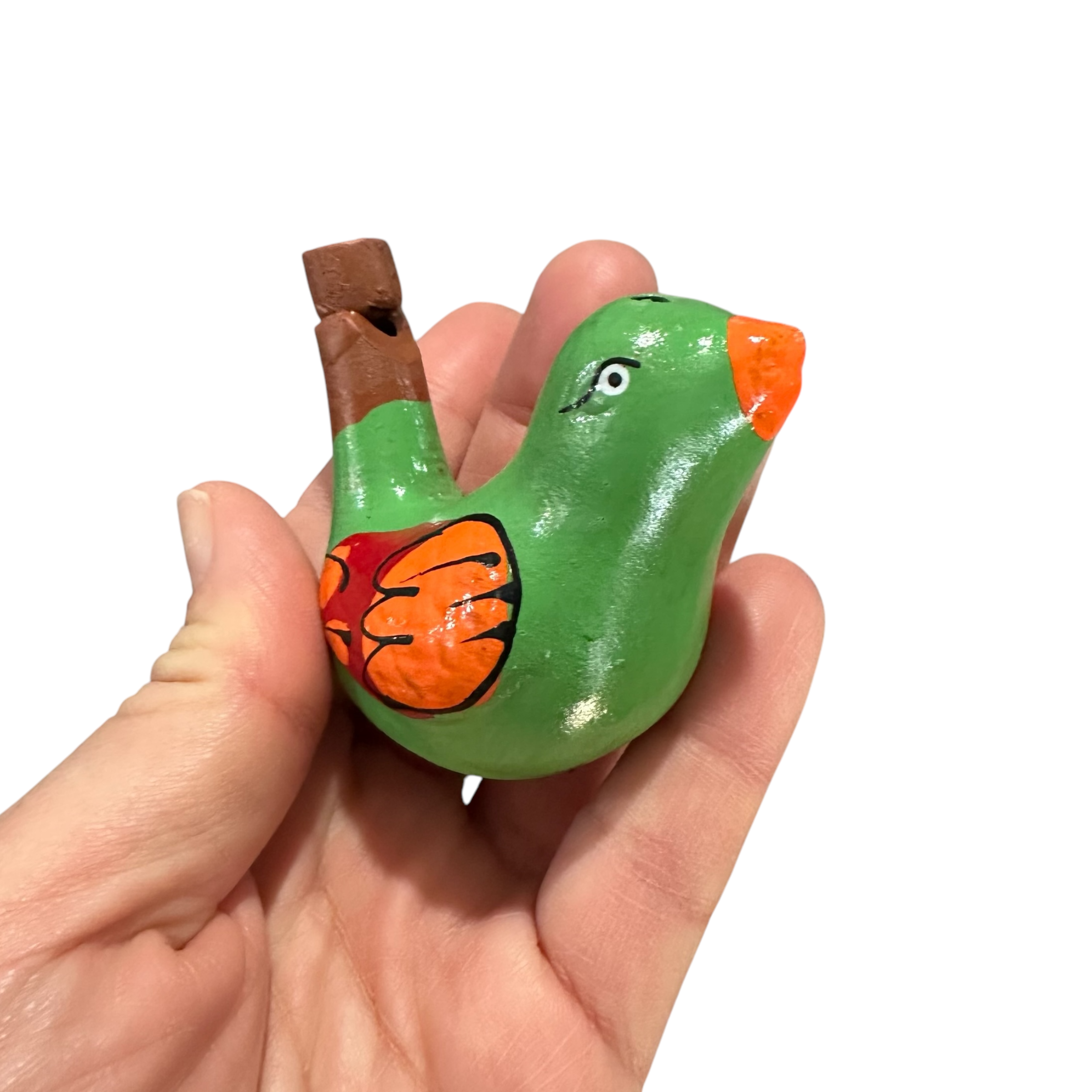 Clay Water Whistle Bird (light Green)