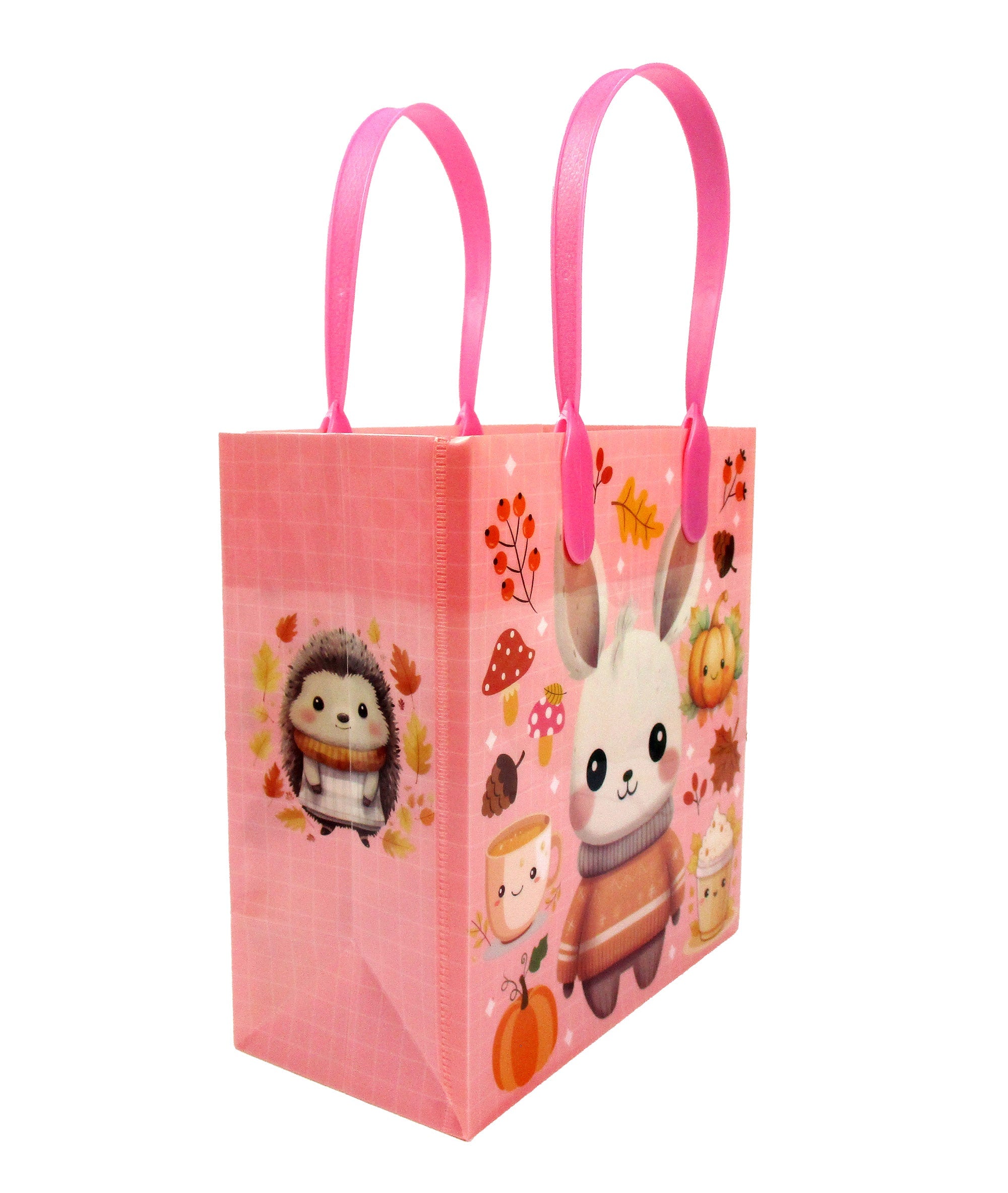 Autumn Cozy Animal Party Favor Treat Bags - Set Of 6 Or 12