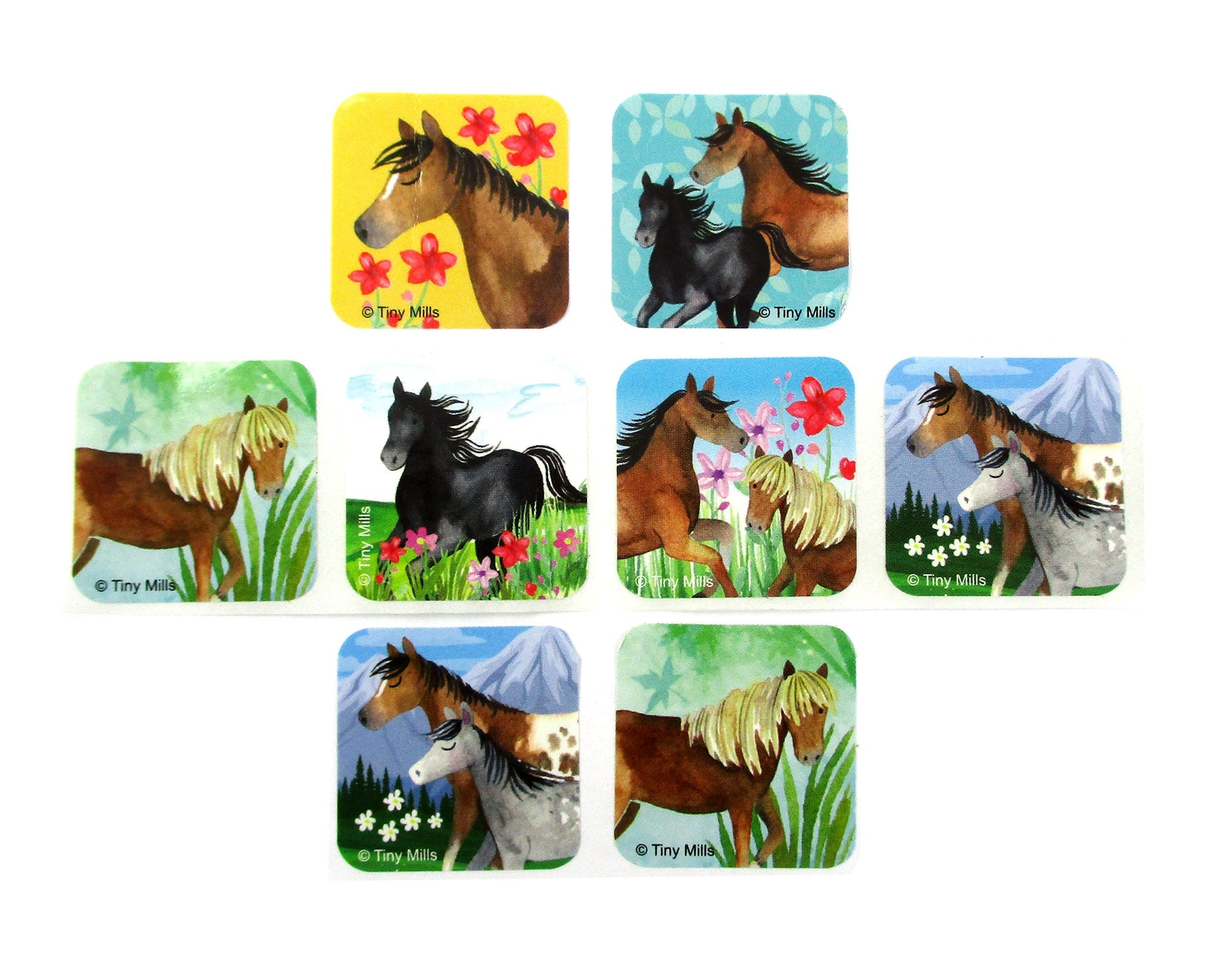 Horse Stickers 100 Stickers/dispenser, Pack Of 1, 6 Or 12 Dispensers