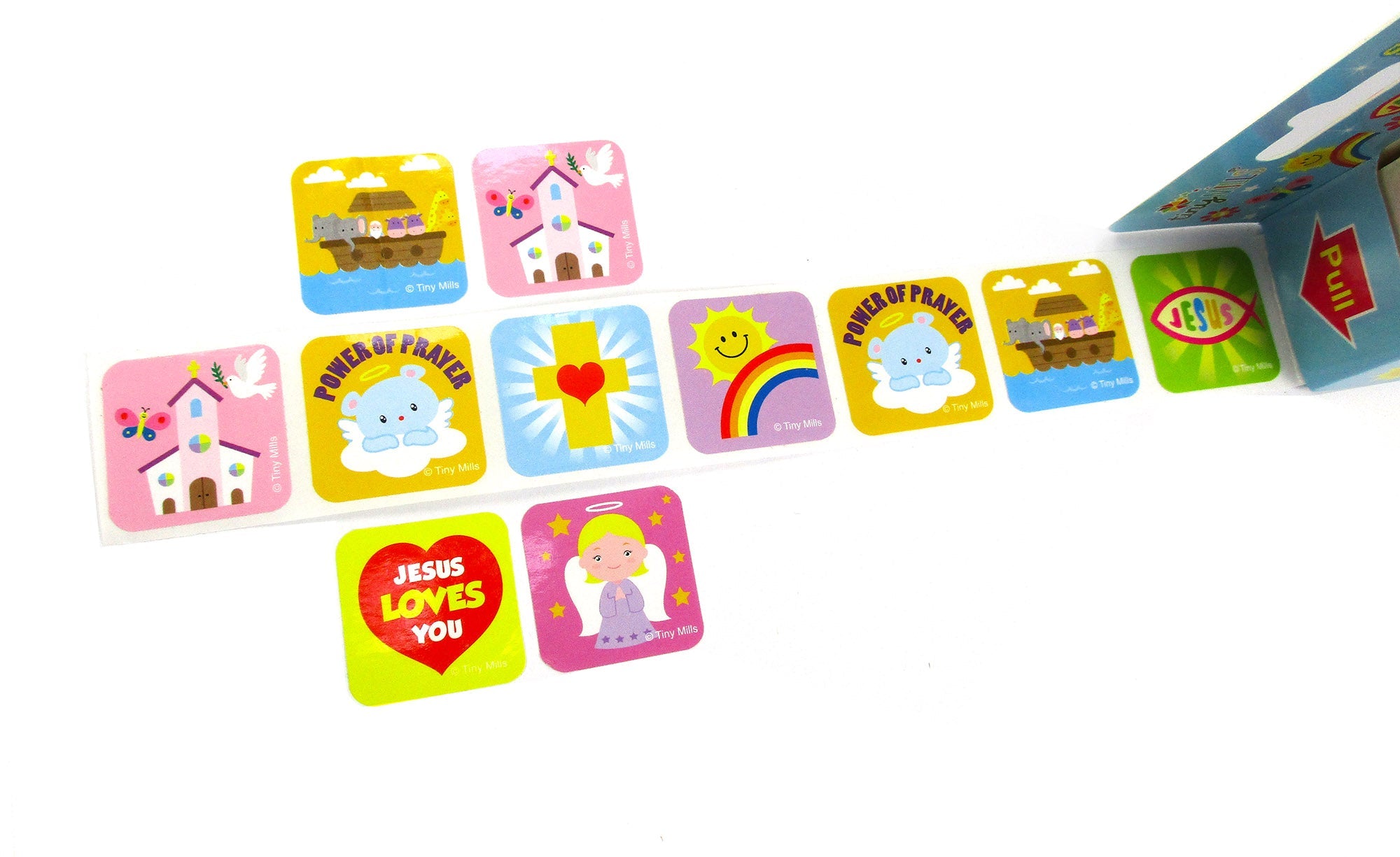 Religious Stickers 100 Stickers/dispenser, Pack Of 1, 6 Or 12 Dispensers