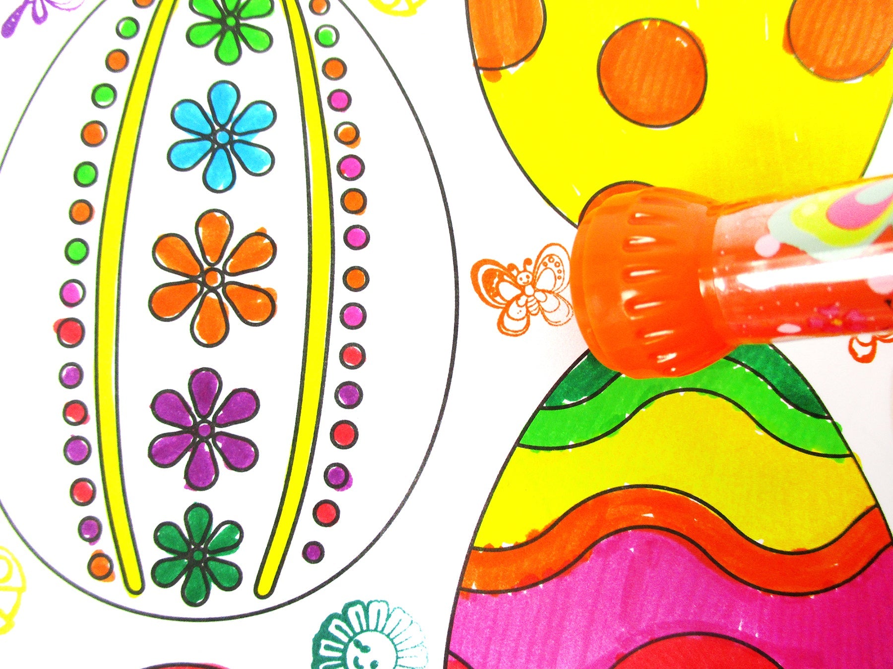 Butterfly And Flowers Stamp Marker Set - Set Of 10