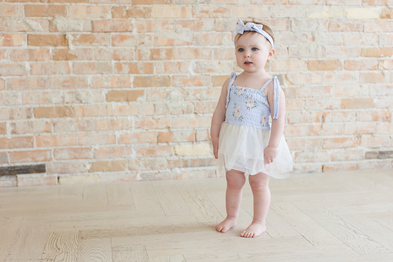 Cosette - Smocked Tulle Bodysuit Dress