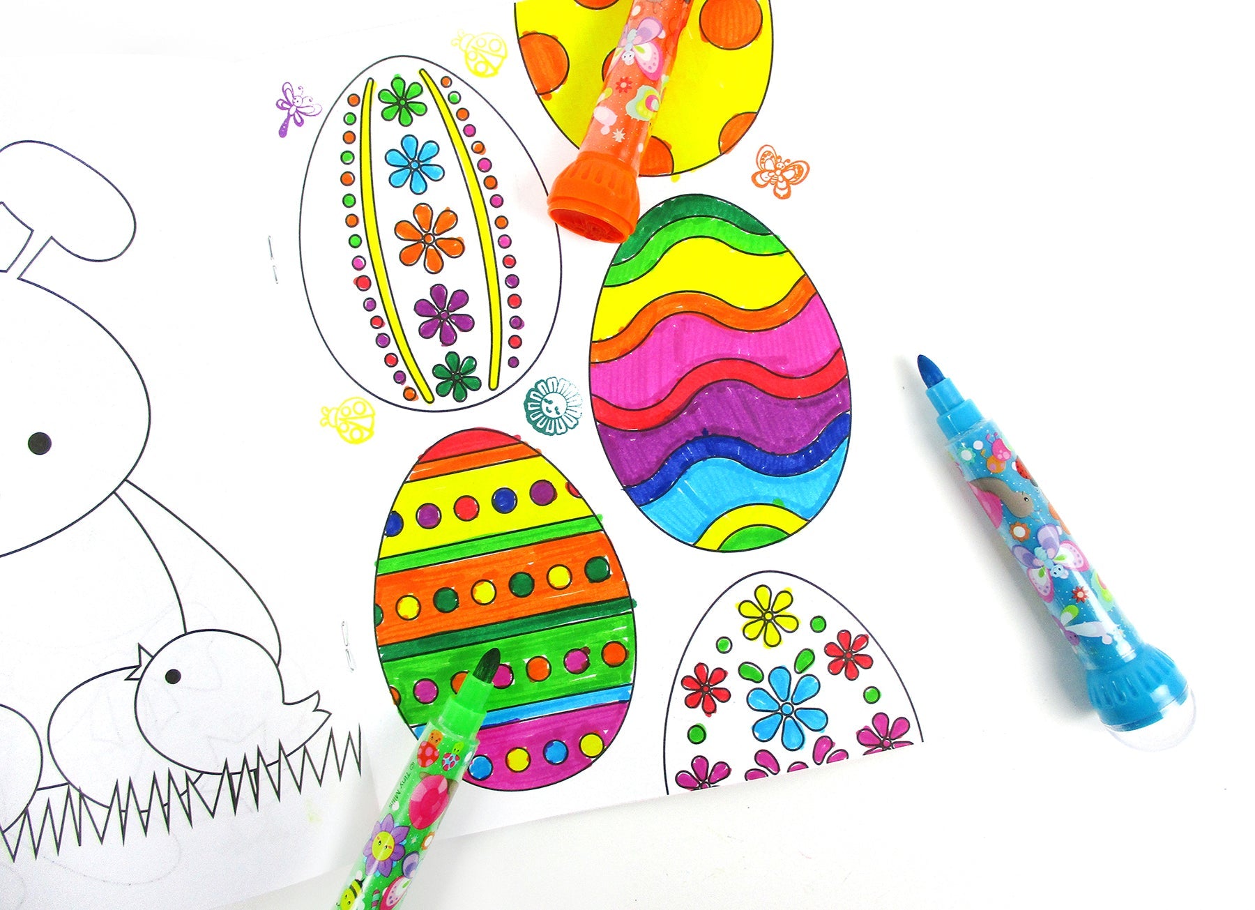 Butterfly And Flowers Stamp Marker Set - Set Of 10
