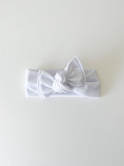 Bright White Velvet Headwrap