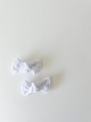 Bright White Velvet Knot