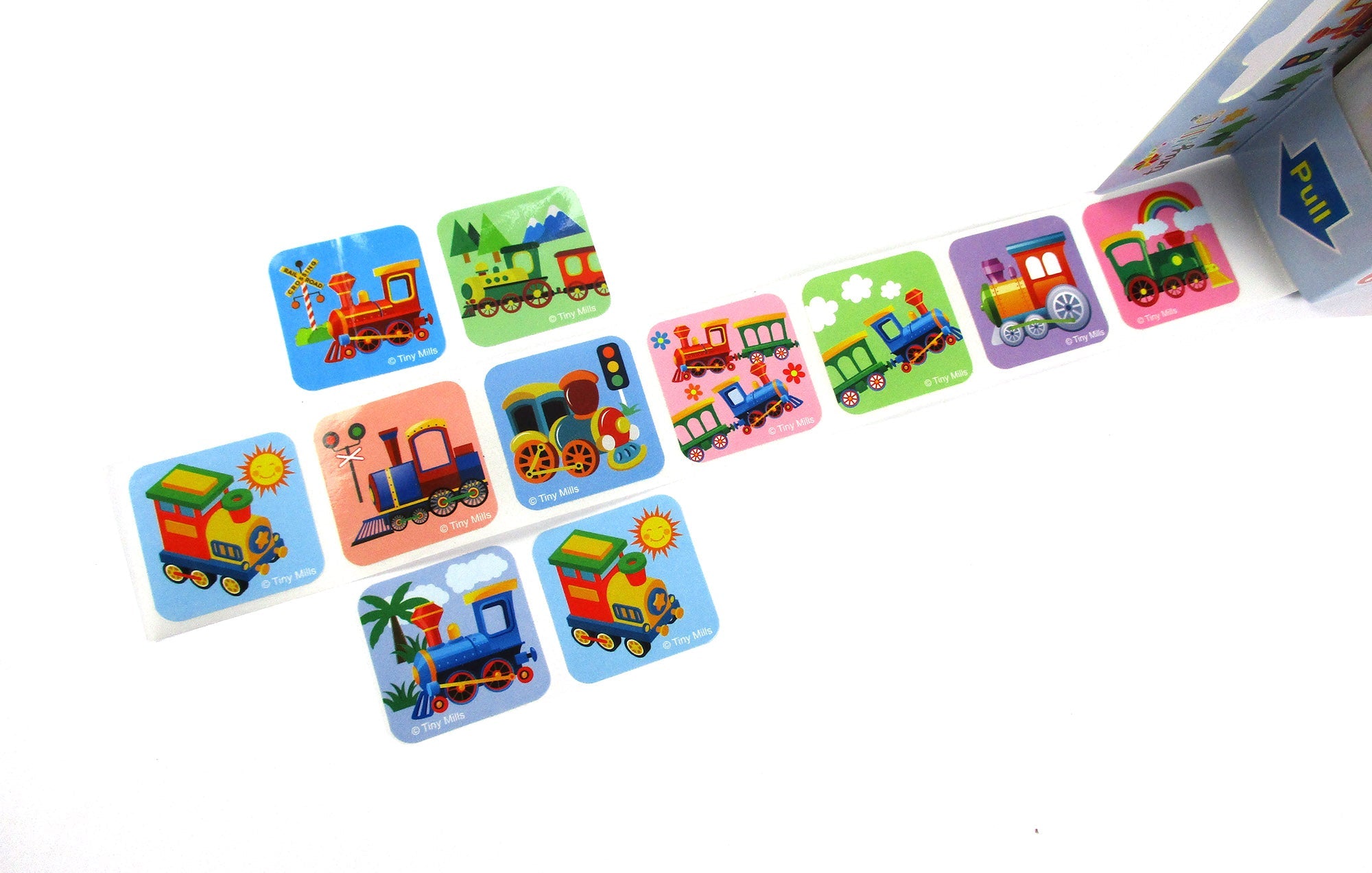 Train Stickers 100 Stickers/dispenser, Pack Of 1, 6 Or 12 Dispensers