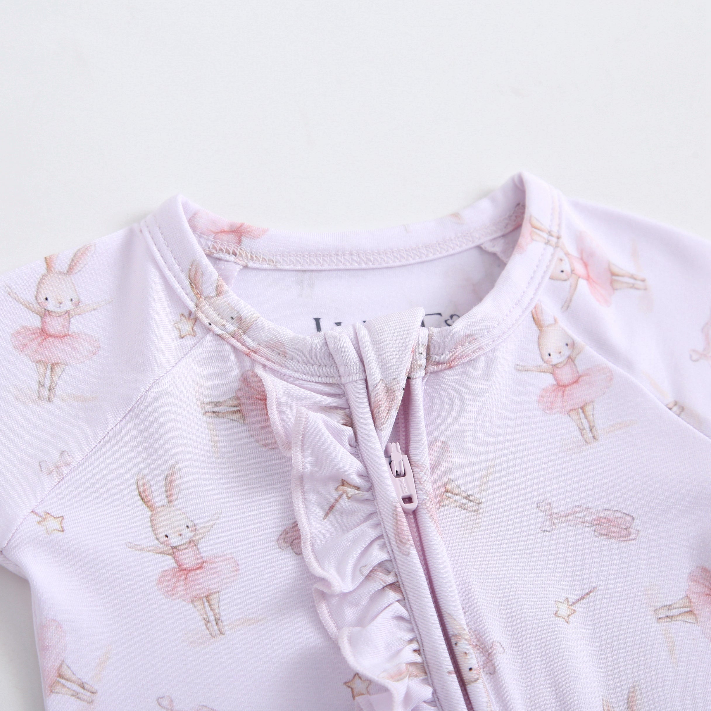 Bunny Tutu Ruffled Zippered Baby Romper