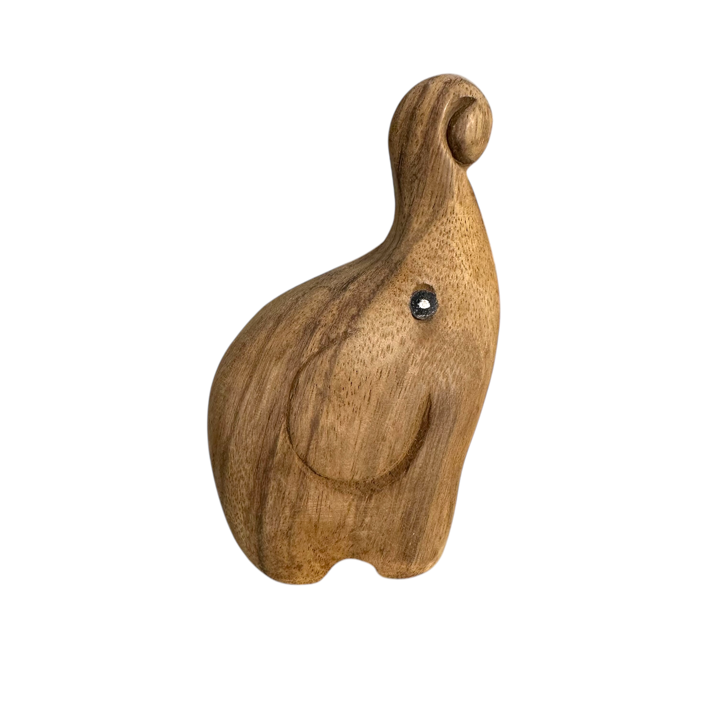 Natural Wooden Fighting Elephant