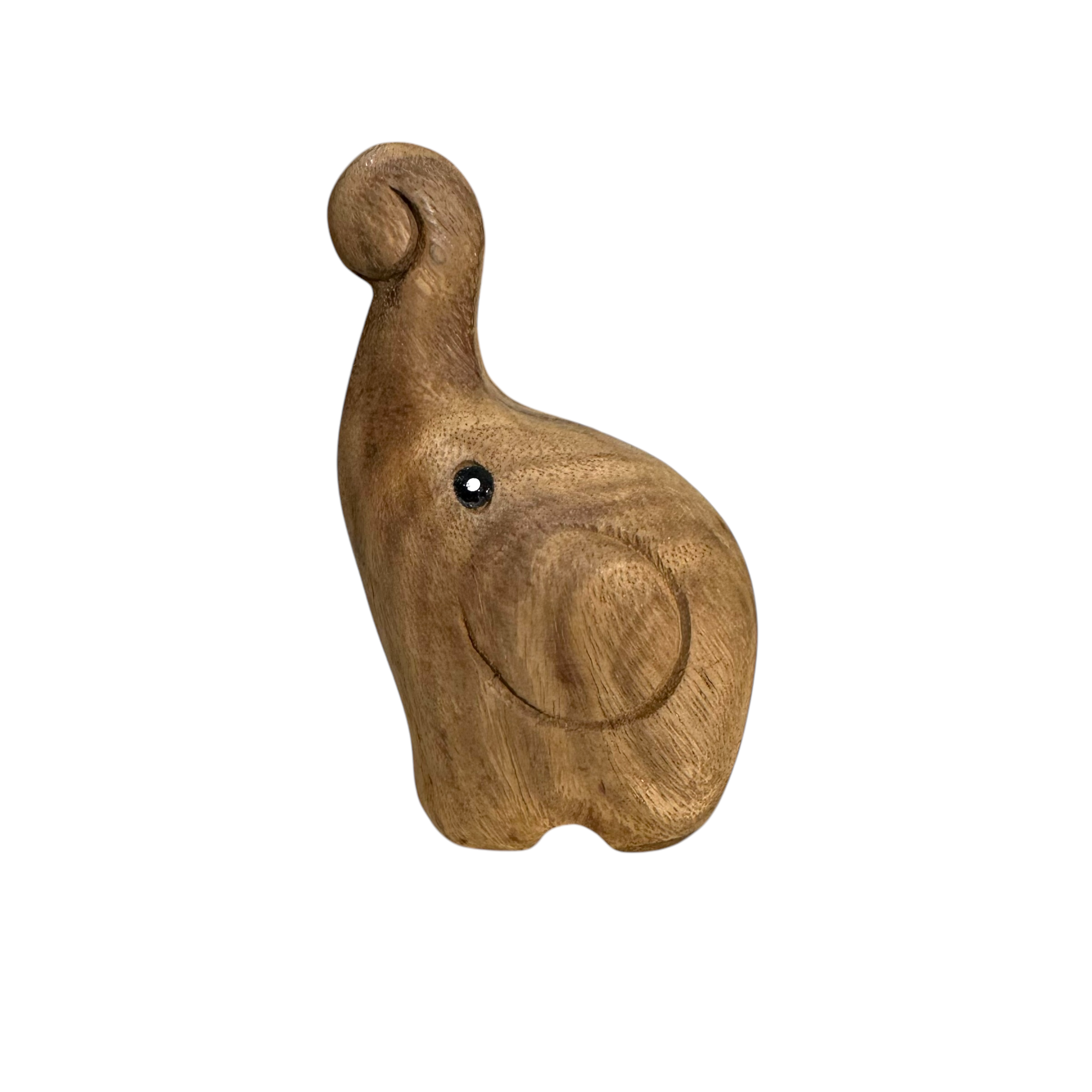 Natural Wooden Fighting Elephant