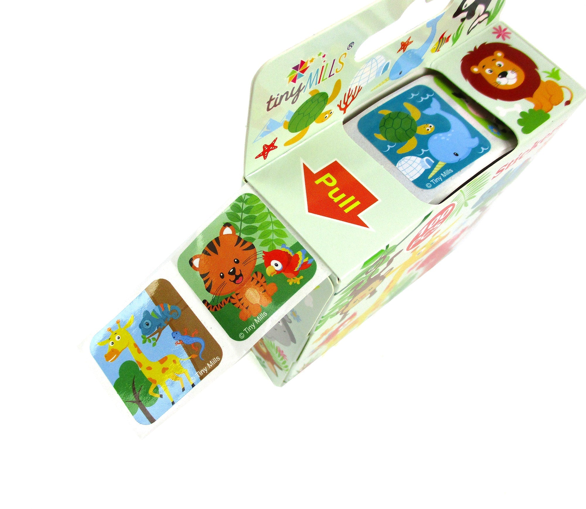 Animal Stickers 100 Stickers/dispenser, Pack Of 1, 6 Or 12 Dispensers