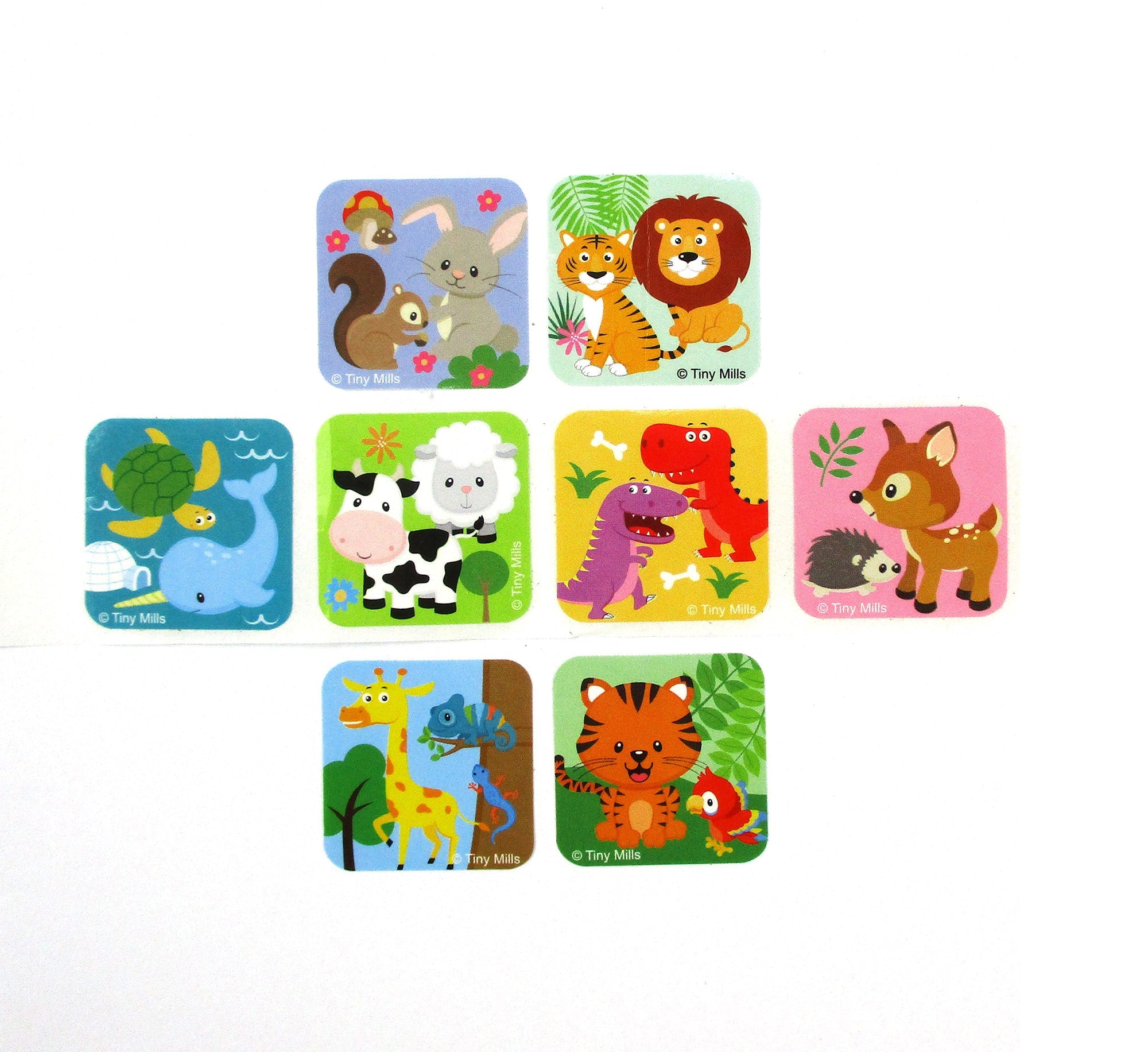 Animal Stickers 100 Stickers/dispenser, Pack Of 1, 6 Or 12 Dispensers