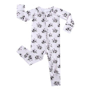 Lucky Panda Zippered Baby Romper