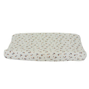 Cream Floral Changing Pad Cover