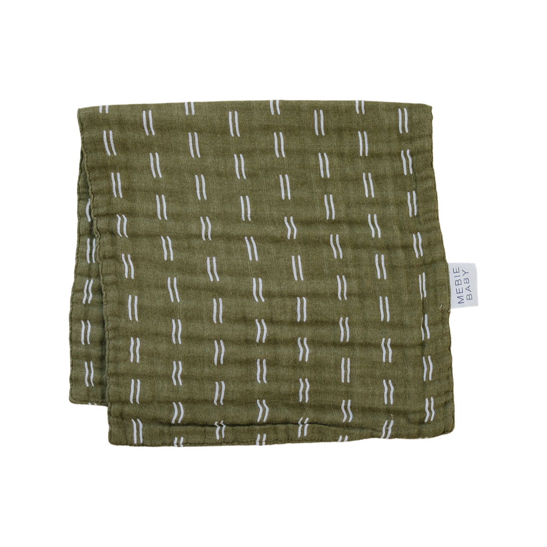 Olive Strokes Burp Cloth