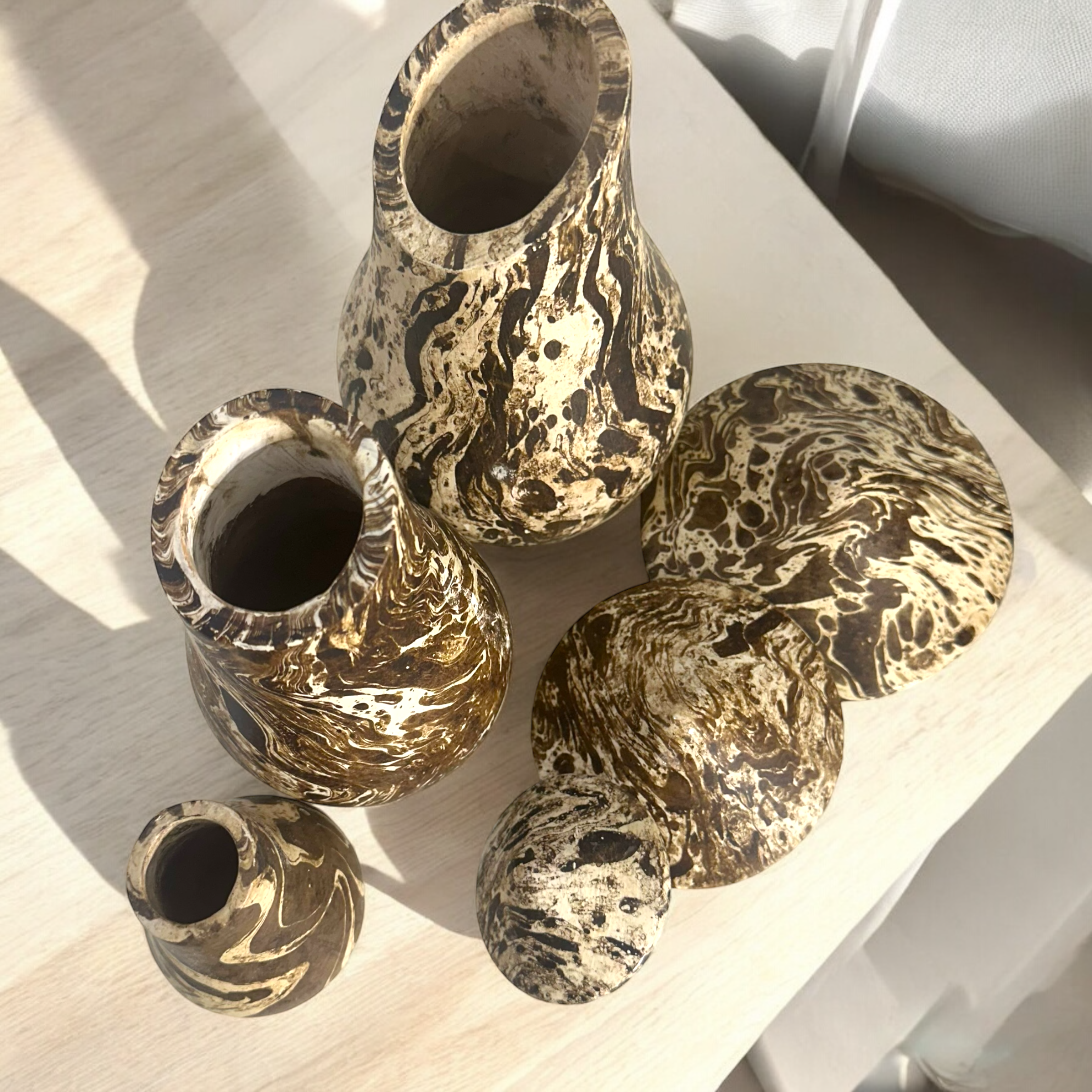 Mystic Grove Hand-carved Wooden Mushroom Decor Set