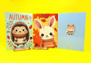 Cozy Autumn Animals Coloring Books With Crayons Party Favors - Set Of 6 Or 12