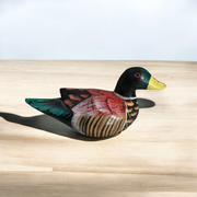 Handcrafted-wooden-duck-figurine