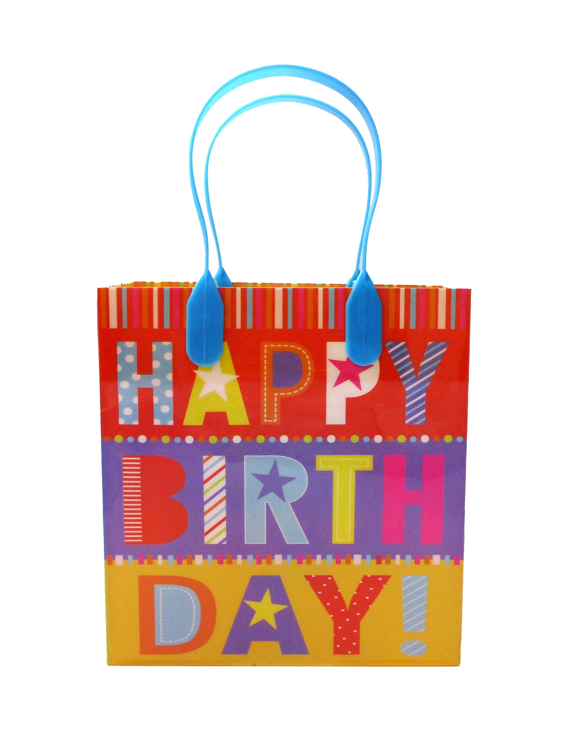 Happy Birthday Party Favor Treat Bags - Set Of 6 Or 12