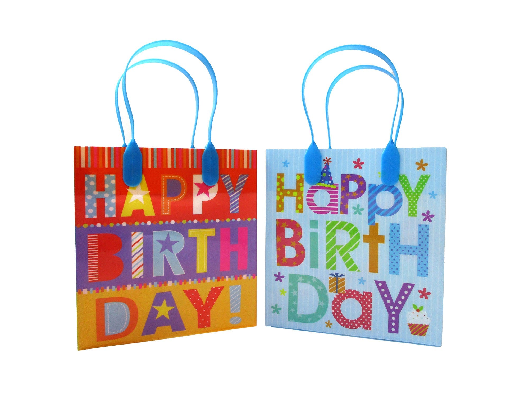 Happy Birthday Party Favor Treat Bags - Set Of 6 Or 12