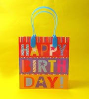 Happy Birthday Party Favor Treat Bags - Set Of 6 Or 12