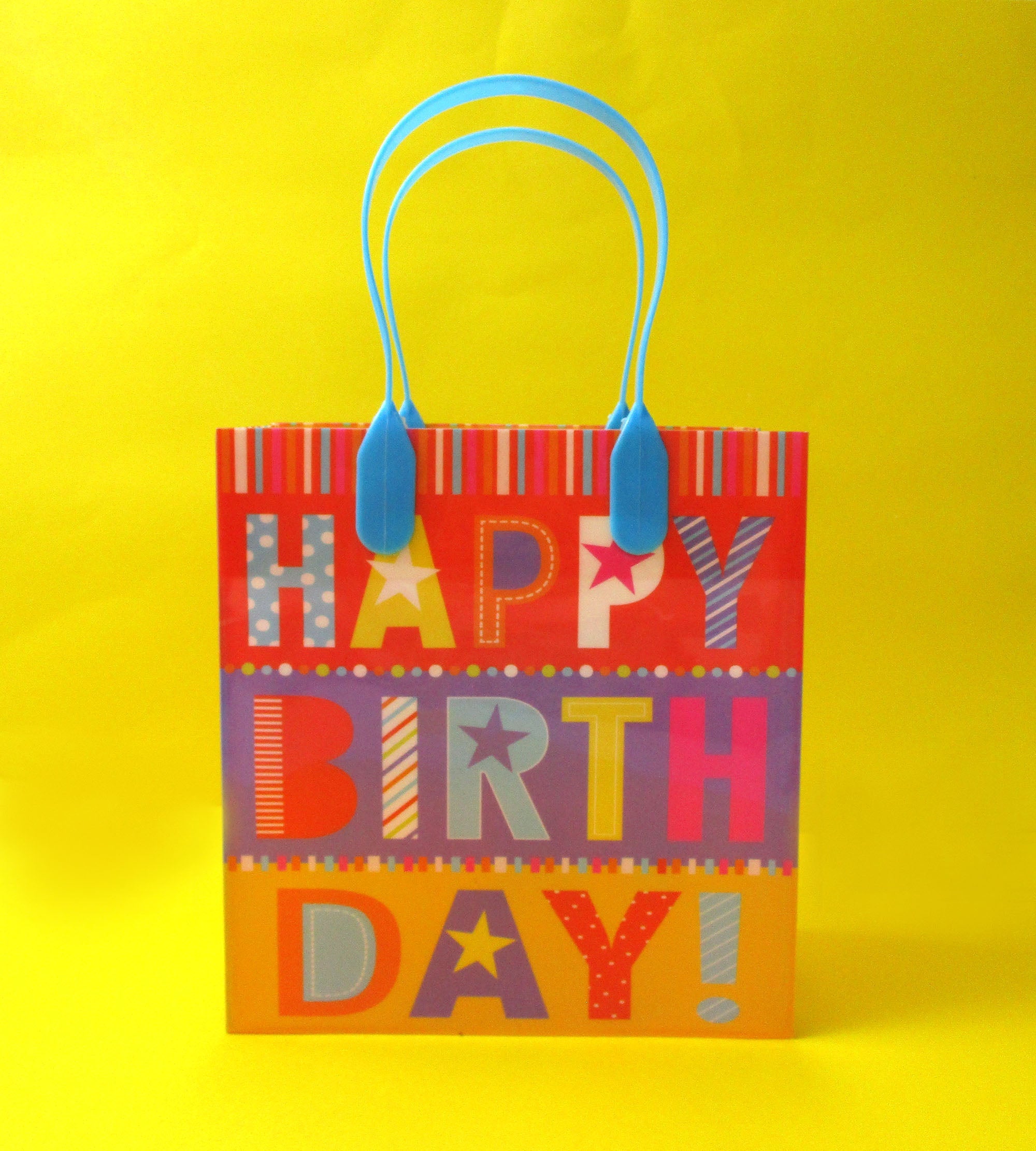 Happy Birthday Party Favor Treat Bags - Set Of 6 Or 12