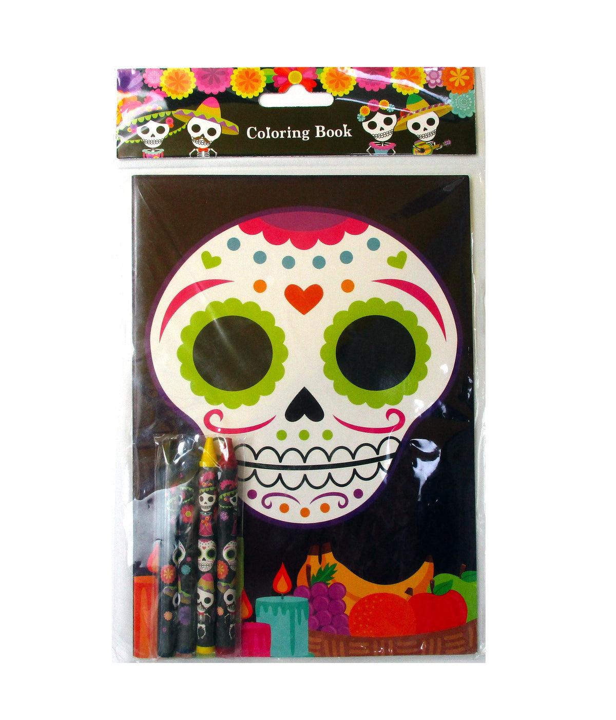 Day Of The Dead Coloring Books With Crayons Party Favors - Set Of 6 Or 12