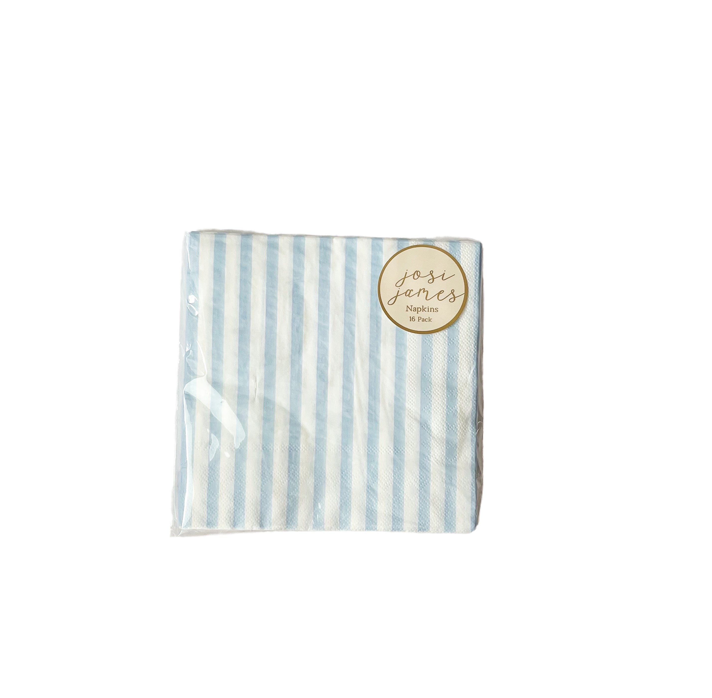 Classic Stripe Baby Blue Large Napkin (set Of 16)