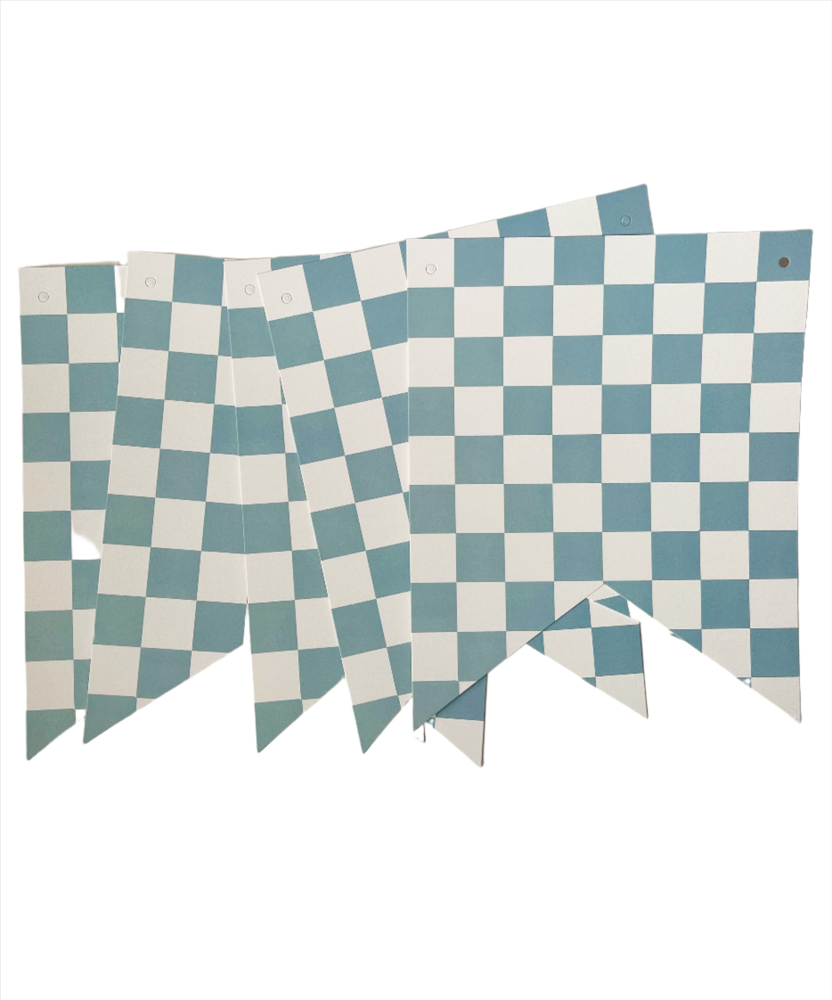 Blue & Yellow Flag Checkered Banners (2) 8 Ft